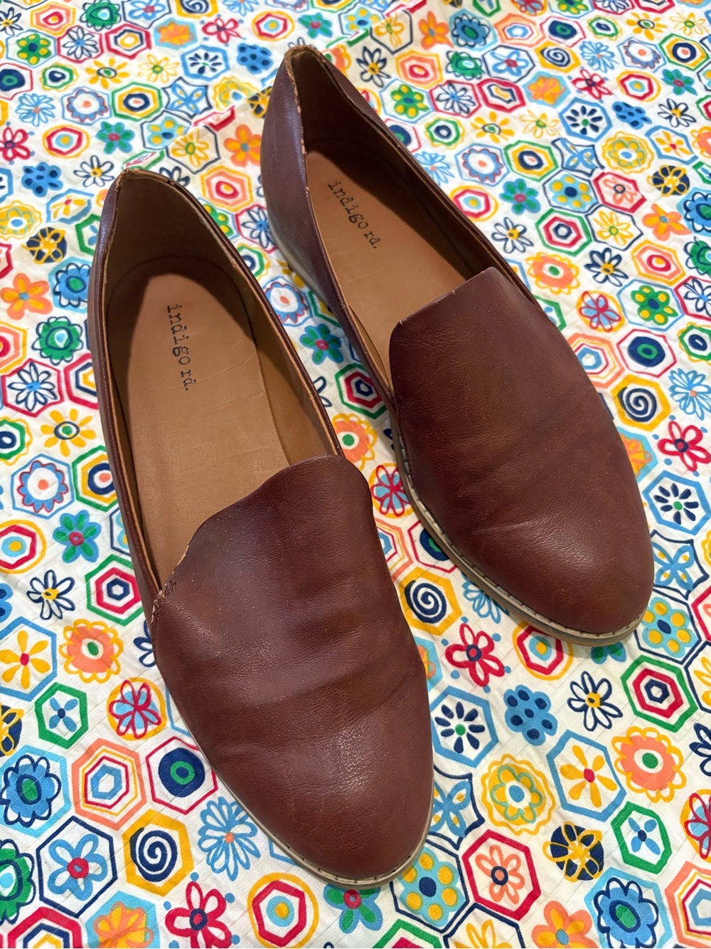 FREE WITH PURCHASE! Indigo Women's Chestnut Brown Vegan Leather Slip-On Loafers